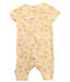 A Yellow Short Sleeve Rompers from Petit Piao in size 2T for neutral. (Back View)