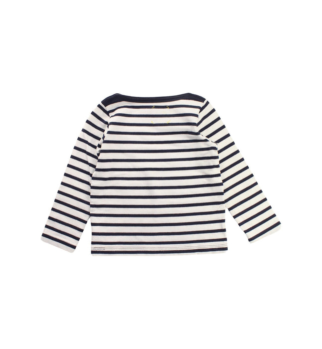 A Blue Long Sleeve Tops from Petit Bateau in size 4T for boy. (Back View)