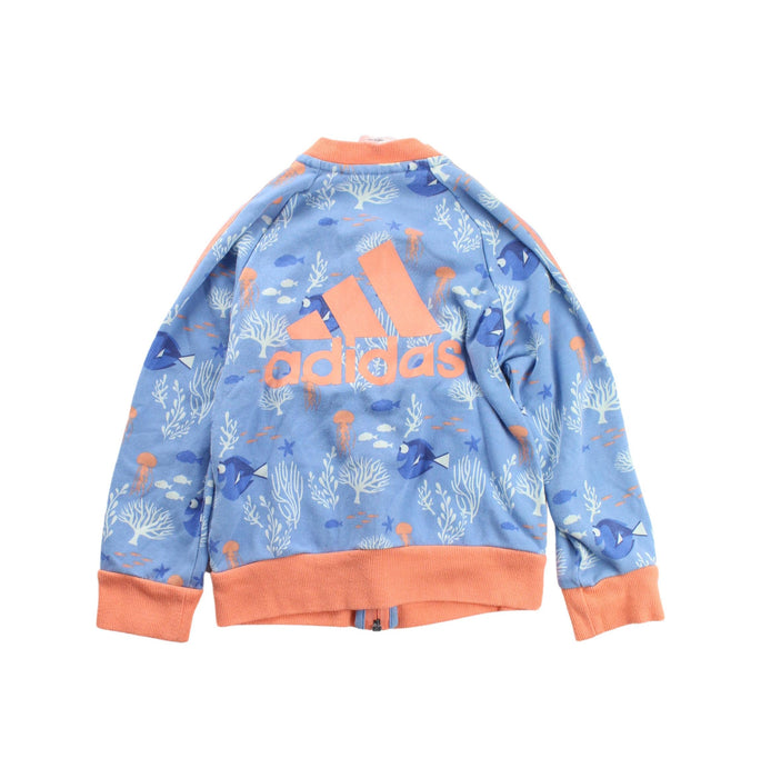 A Blue Lightweight Jackets from Adidas in size 4T for boy. (Back View)