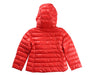 A Red Puffer/Quilted Jackets from Moncler in size 4T for boy. (Back View)