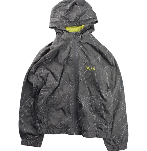 A Grey Lightweight Jackets from Boss in size 10Y for boy. (Front View)