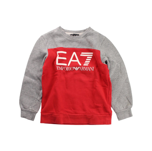 A Grey Crewneck Sweatshirts from Armani in size 6T for boy. (Front View)