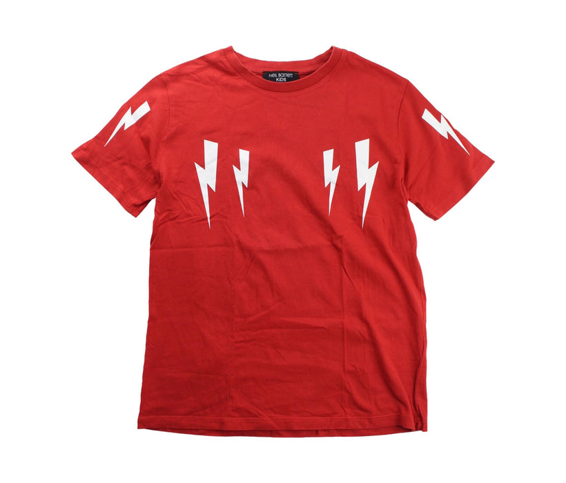 A Red Short Sleeve T Shirts from Neil Barrett Kids in size 10Y for boy. (Front View)