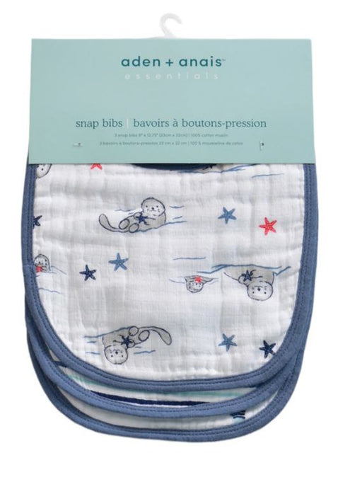 A White Bibs from Aden & Anais in size O/S for neutral. (Front View)