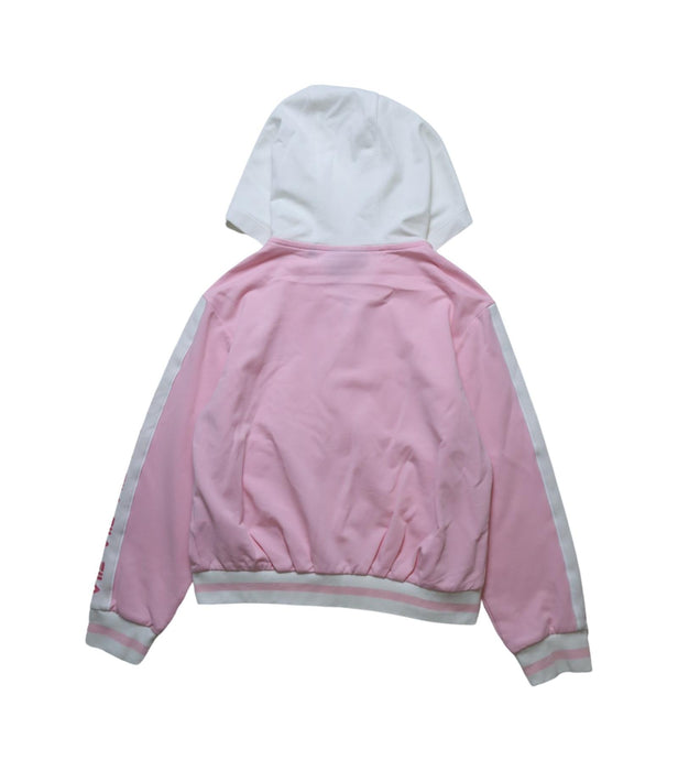 A Pink Zippered Sweatshirts from Fila in size 7Y for girl. (Back View)