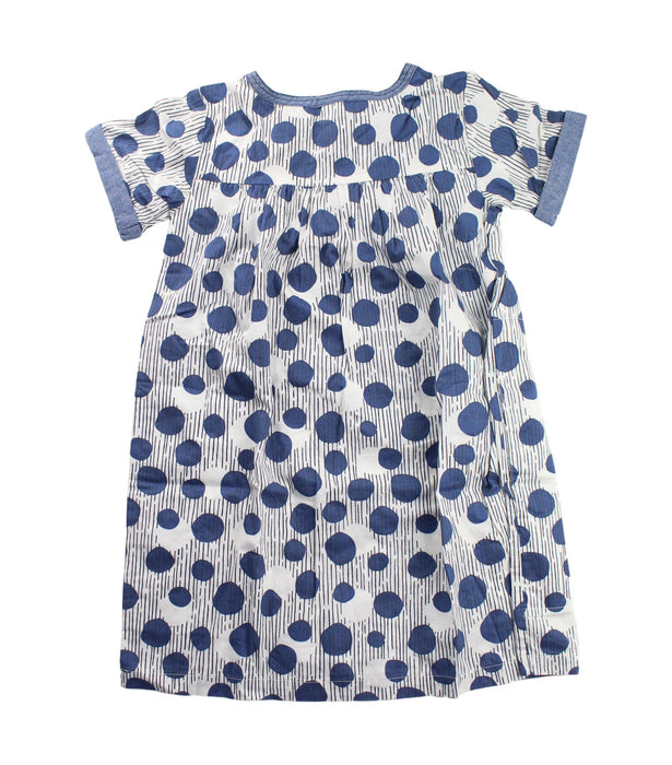 A Blue Short Sleeve Dresses from Tea in size 6T for girl. (Back View)