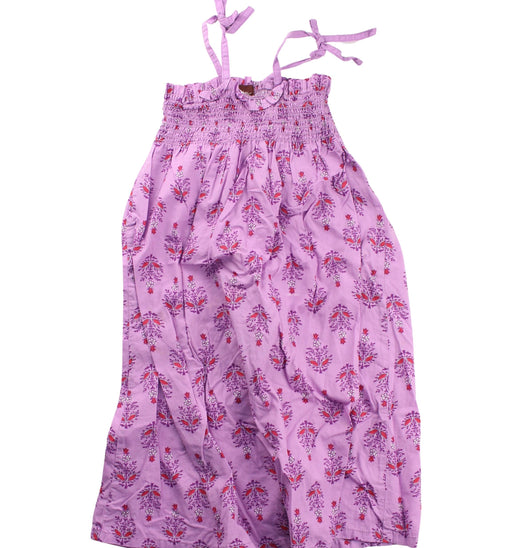 A Purple Sleeveless Dresses from Tea in size 6T for girl. (Front View)