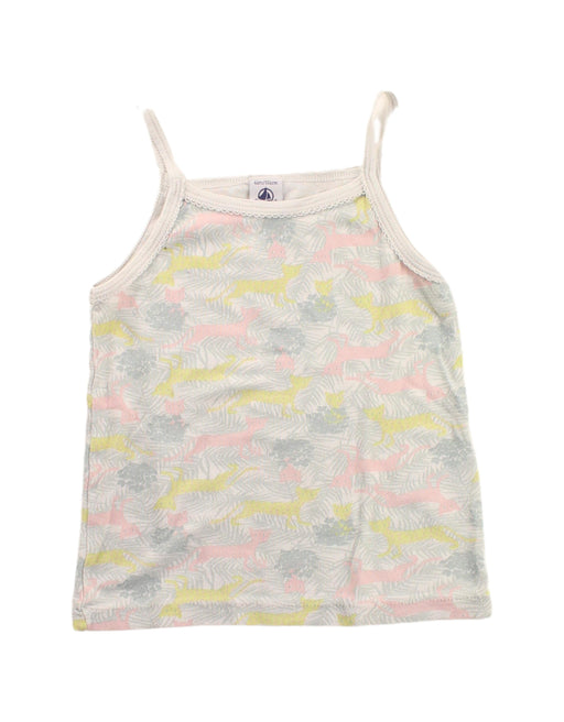 A Multicolour Sleeveless T Shirts from Petit Bateau in size 4T for girl. (Front View)