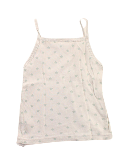 A Green Sleeveless T Shirts from Petit Bateau in size 4T for girl. (Back View)