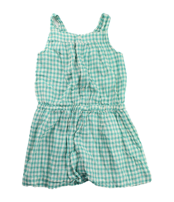 A Green Sleeveless Dresses from Bonpoint in size 6T for girl. (Back View)
