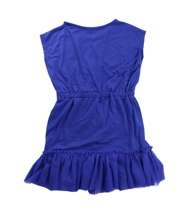 A Blue Sleeveless Dresses from Billieblush in size 6T for girl. (Back View)
