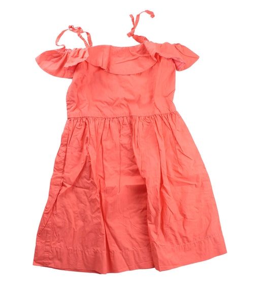 A Orange Sleeveless Dresses from Crewcuts in size 6T for girl. (Front View)