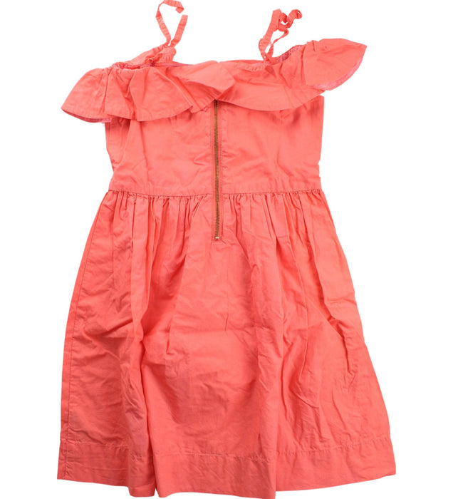 A Orange Sleeveless Dresses from Crewcuts in size 6T for girl. (Back View)