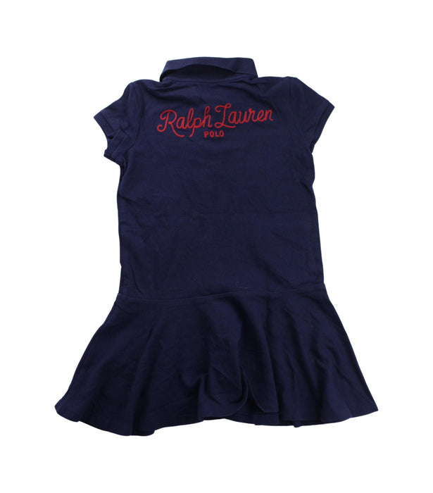 A Blue Short Sleeve Dresses from Polo Ralph Lauren in size 6T for girl. (Back View)