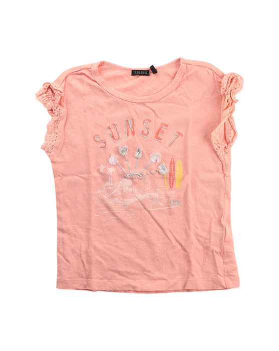 A Peach Sleeveless Tops from IKKS in size 8Y for girl. (Front View)