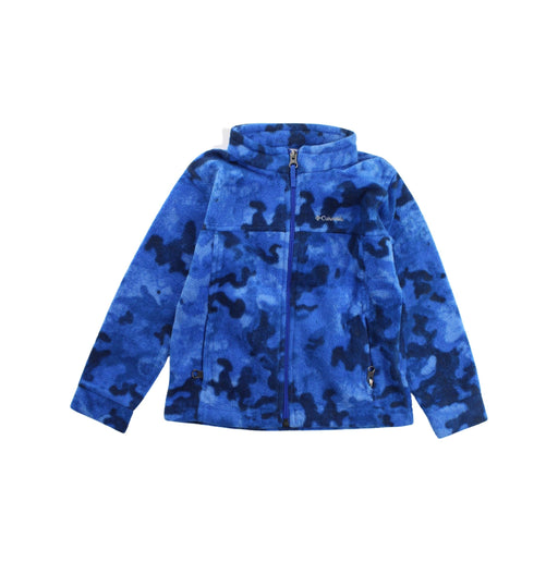 A Blue Lightweight Jackets from Columbia in size 4T for boy. (Front View)
