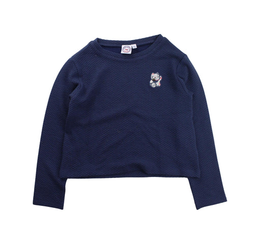 A Navy Long Sleeve T Shirts from La Compagnie des Petits in size 8Y for girl. (Front View)