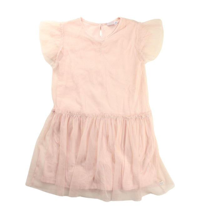 A Peach Short Sleeve Dresses from La Compagnie des Petits in size 8Y for girl. (Front View)