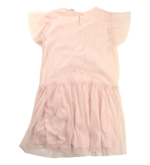 A Peach Short Sleeve Dresses from La Compagnie des Petits in size 8Y for girl. (Back View)