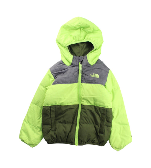 A Multicolour Puffer/Quilted Jackets from The North Face in size 4T for neutral. (Front View)