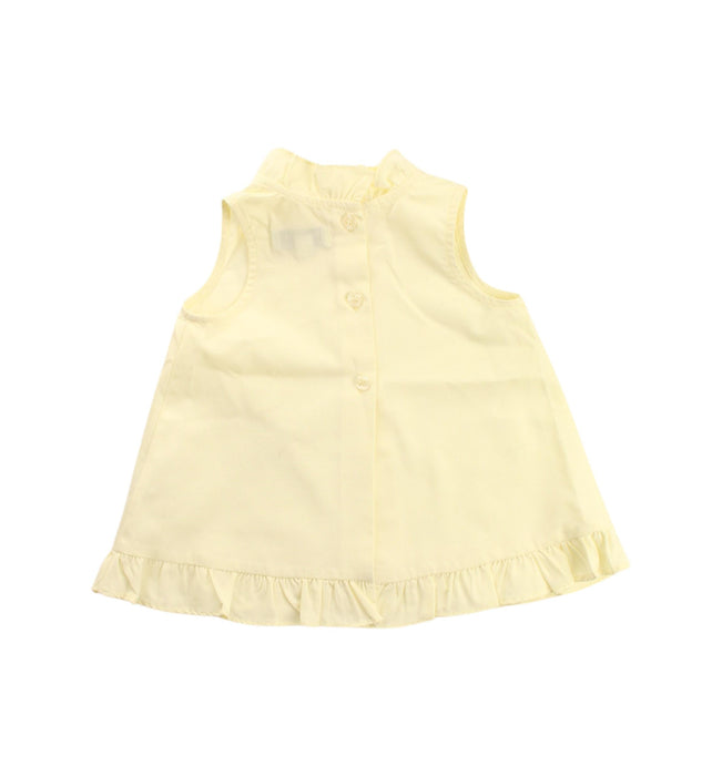 A Yellow Sleeveless Dresses from Sea Apple in size 2T for girl. (Back View)