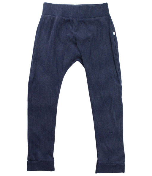 A Blue Sweatpants from Mori in size 4T for girl. (Front View)