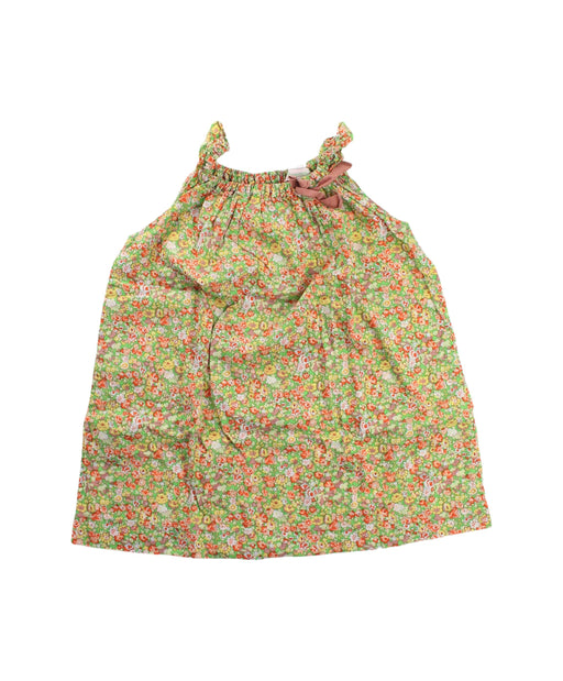 A Green Sleeveless Dresses from Bonpoint in size 4T for girl. (Front View)