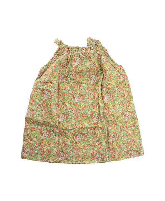 A Green Sleeveless Dresses from Bonpoint in size 4T for girl. (Back View)