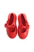 A Red Flats from Mini Melissa in size 4T for girl. (Back View)