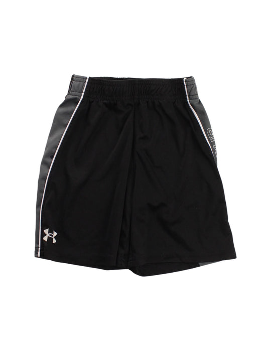 A Black Shorts from Under Armour in size 5T for boy. (Front View)