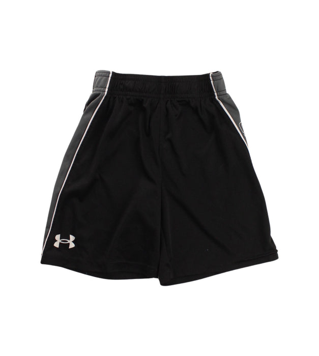 A Black Shorts from Under Armour in size 5T for boy. (Front View)