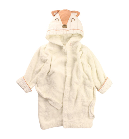 A White Bathrobes from Little Crevette in size 2T for girl. (Front View)