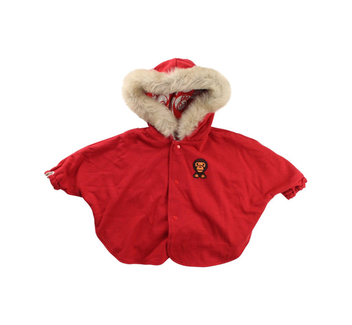 A Red Capes & Ponchos from Bape by A Bathing Ape in size 6-12M for girl. (Front View)