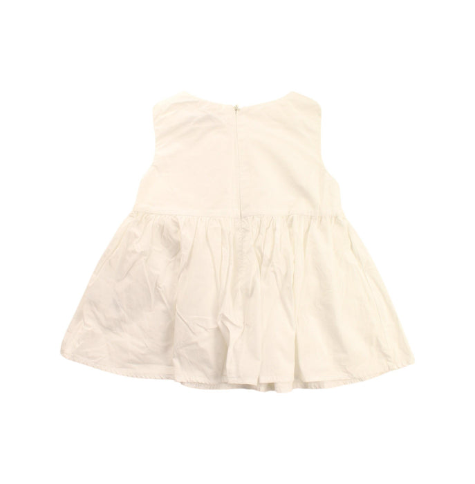 A White Sleeveless Dresses from Vivetta in size 4T for girl. (Back View)