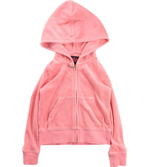 A Pink Zippered Sweatshirts from Juicy Couture in size 2T for girl. (Front View)
