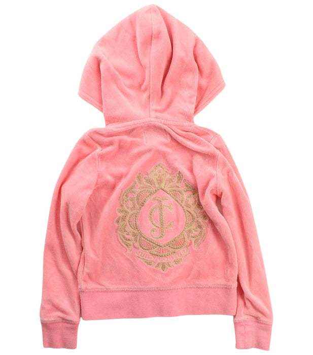 A Pink Zippered Sweatshirts from Juicy Couture in size 2T for girl. (Back View)