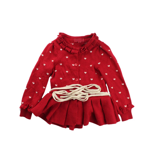 A Red Long Sleeve Dresses from Nicholas & Bears in size 2T for girl. (Front View)
