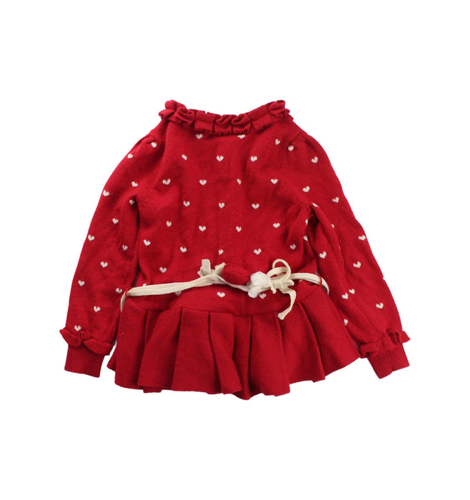 A Red Long Sleeve Dresses from Nicholas & Bears in size 2T for girl. (Back View)