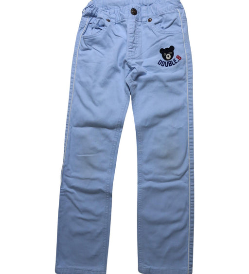 A Blue Casual Pants from Miki House in size 7Y for girl. (Front View)