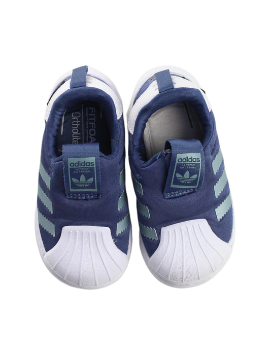 A Blue Sneakers from Adidas in size 12-18M for boy. (Back View)