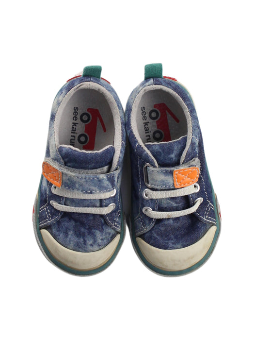 A Blue Sneakers from See Kai Run in size 18-24M for boy. (Back View)