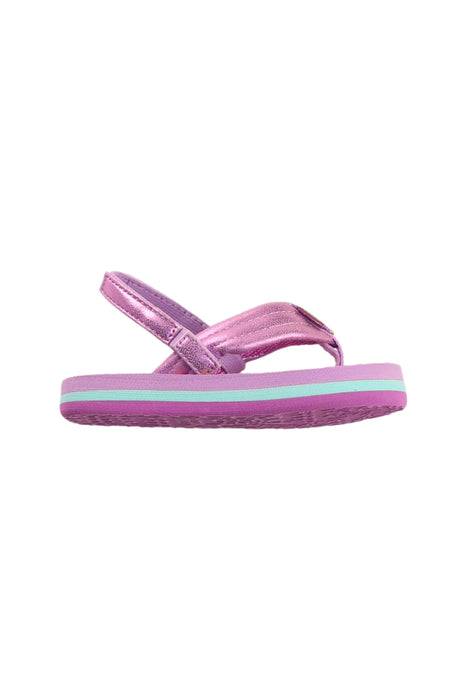 A Purple Flip Flops from Reef in size 12-18M for girl. (Front View)