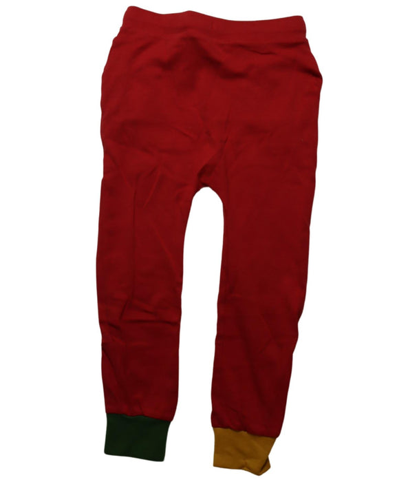 A Red Sweatpants from Little Green Radicals in size 6T for girl. (Back View)