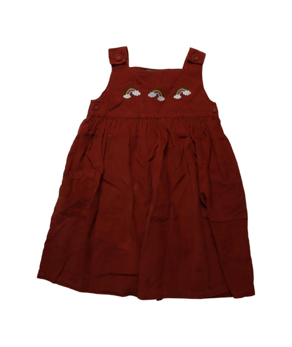 A Red Sleeveless Dresses from Little Green Radicals in size 4T for girl. (Front View)