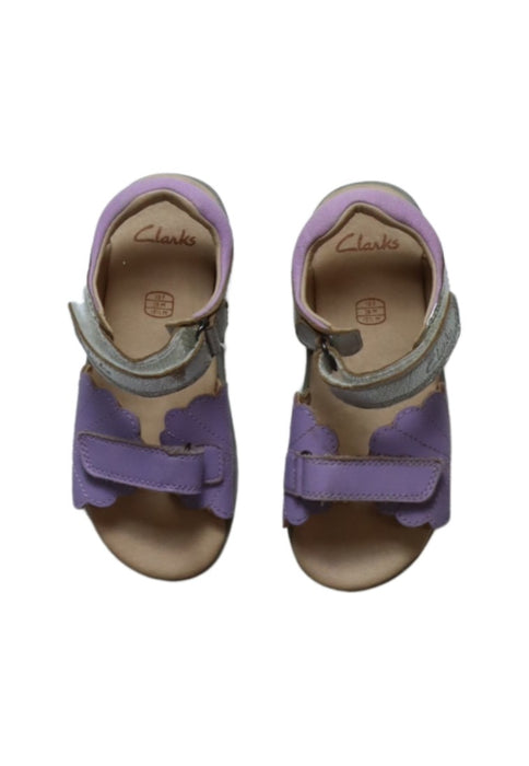A Multicolour Sandals from Clarks in size 5T for girl. (Back View)