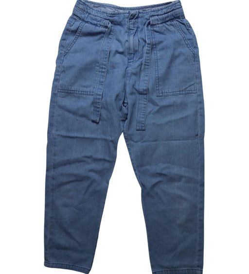 A Blue Casual Pants from Excuse My French in size 8Y for girl. (Front View)