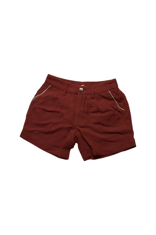 A Brown Shorts from Excuse My French in size 8Y for girl. (Front View)
