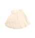 A White Sleeveless Dresses from Il Gufo in size 4T for girl. (Back View)