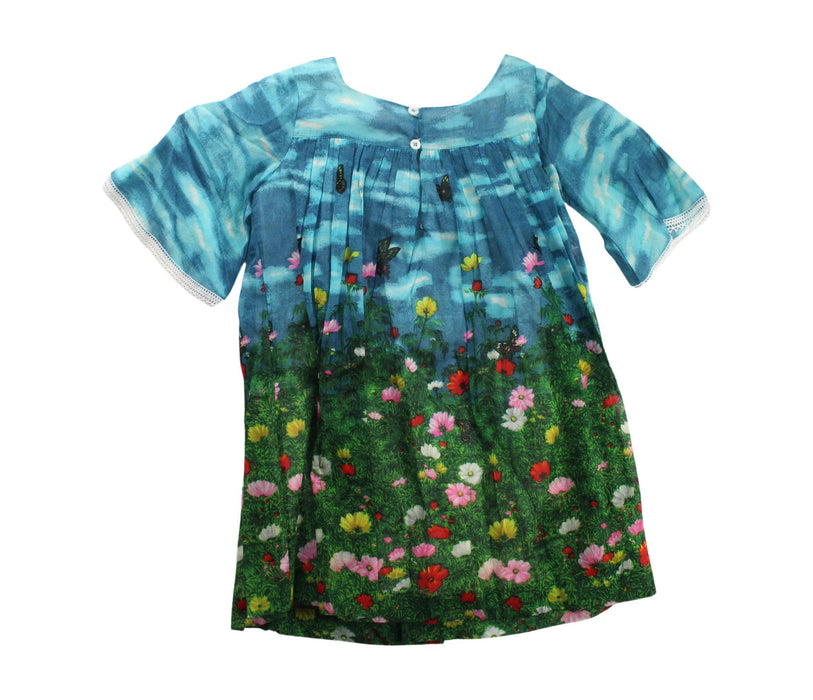 A Blue Short Sleeve Dresses from Gucci in size 4T for girl. (Back View)