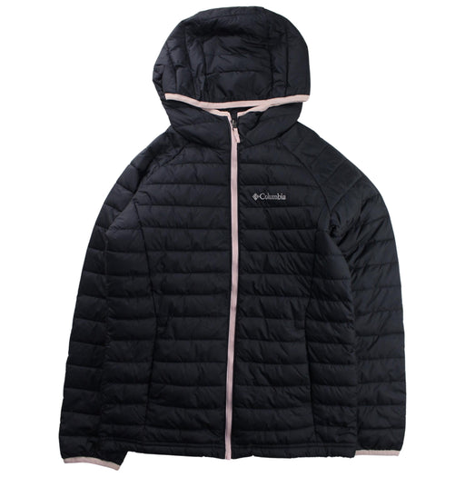 A Black Puffer/Quilted Jackets from Columbia in size 10Y for neutral. (Front View)